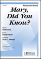 Mary, Did You Know? Three-Part Mixed choral sheet music cover